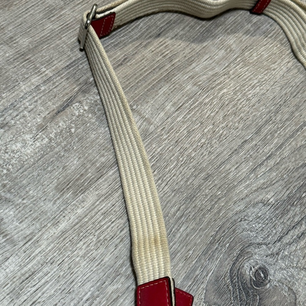 COACH Leather Ashley Pleated Swing-Pack Crossbody Handbag Red - Picture 8 of 13
